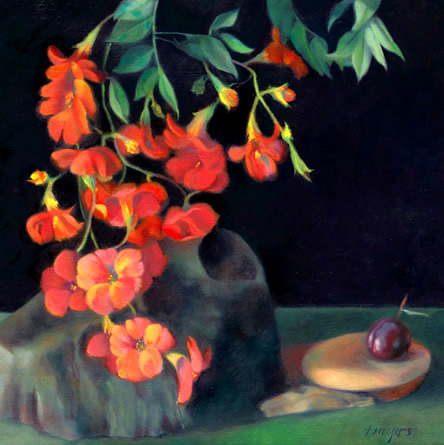 Still Life with Flowers and Plum